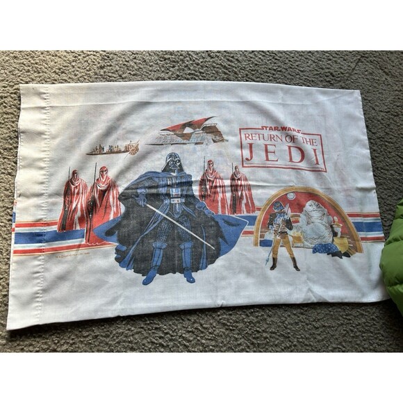 Vintage Star Wars Return Of The Jedi Pillowcase 1983 20th Century Fox GUC - Picture 1 of 9